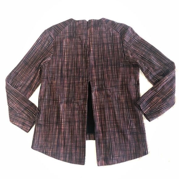 COS Crosshatch Print High-low Split Back Top sz XS - Picture 8 of 9